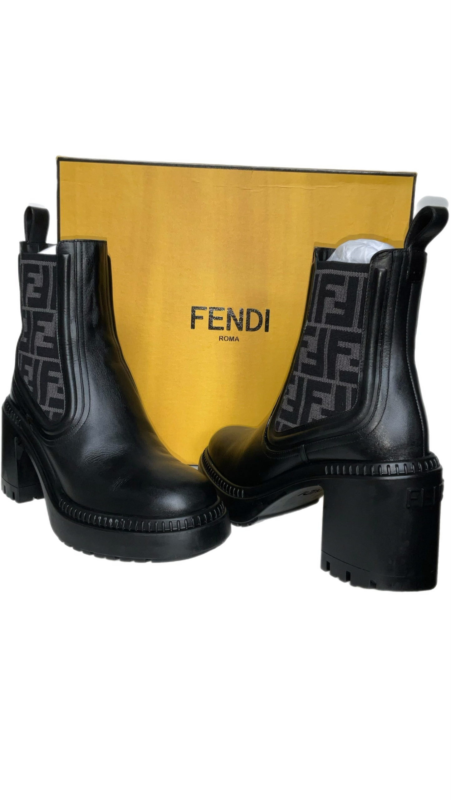 FENDI “Black Domino” Biker Boots