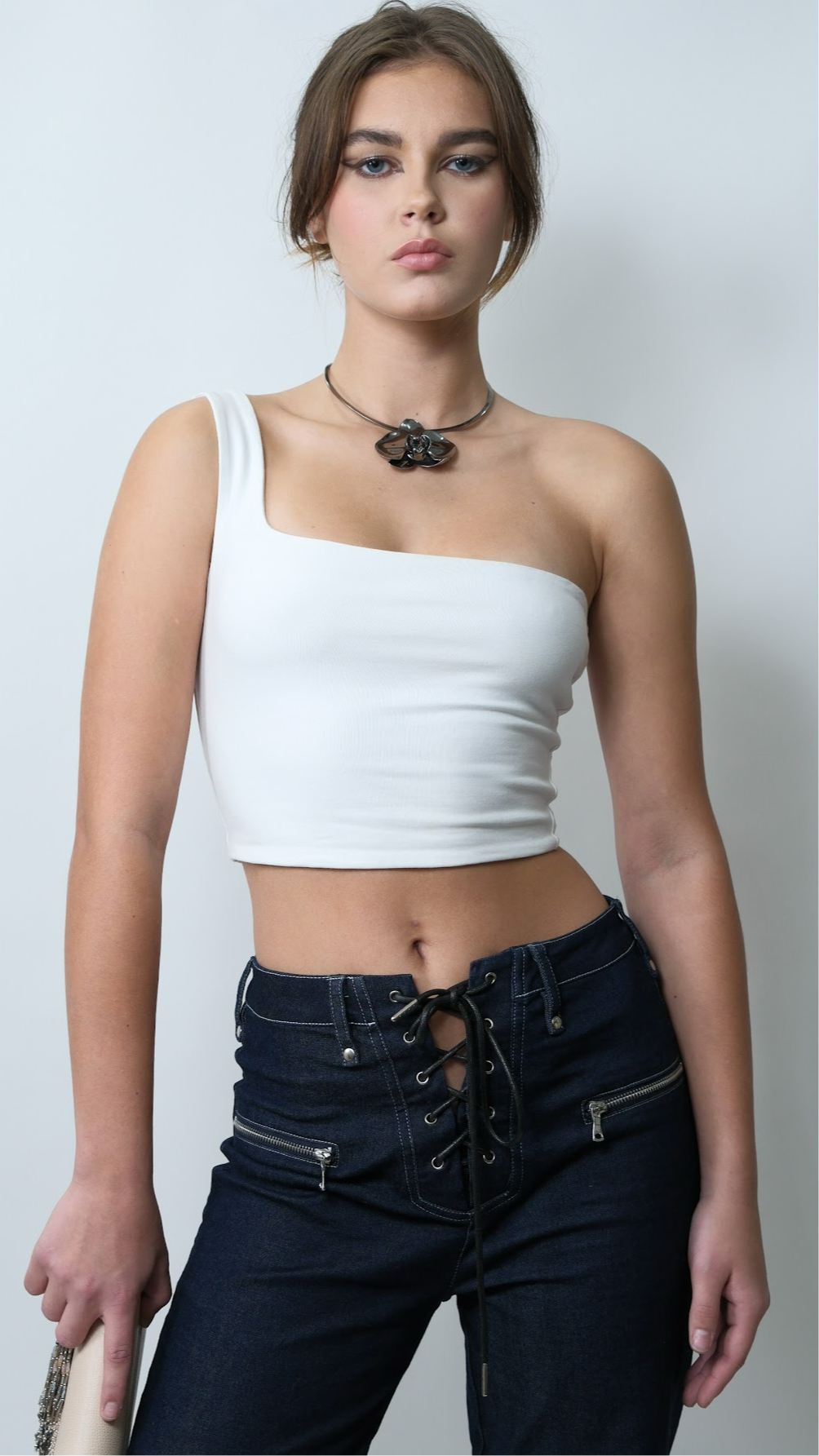 Tiger Mist One-Shoulder Top