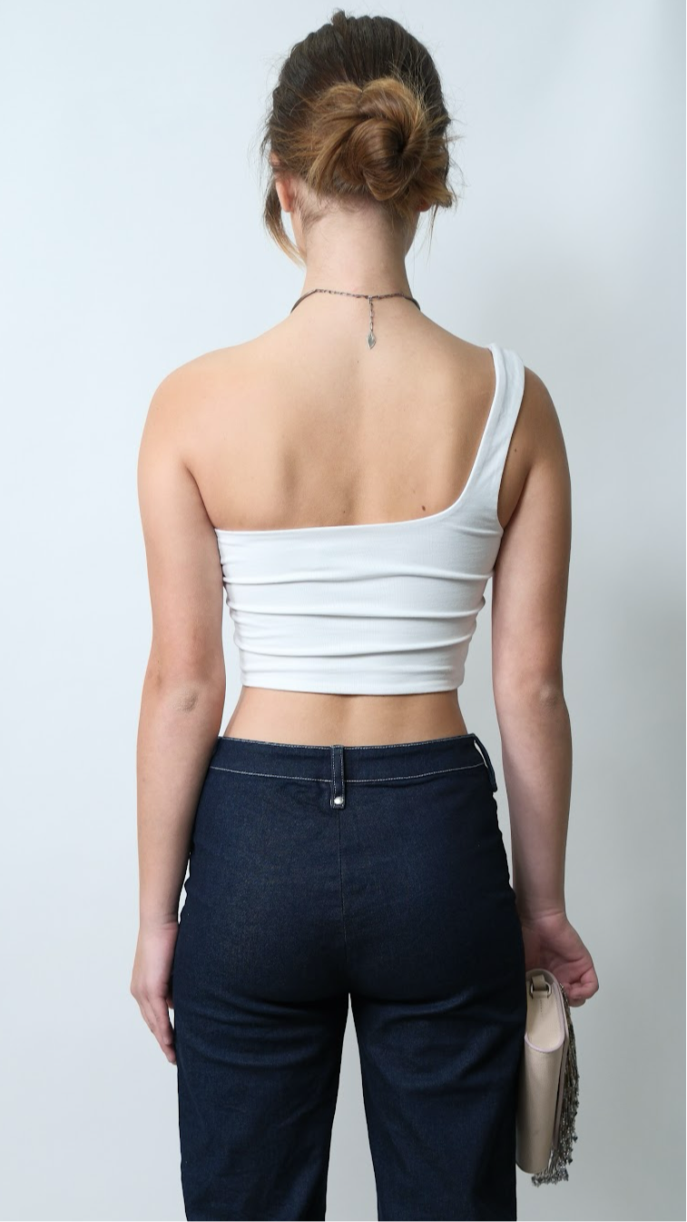 Tiger Mist One-Shoulder Top