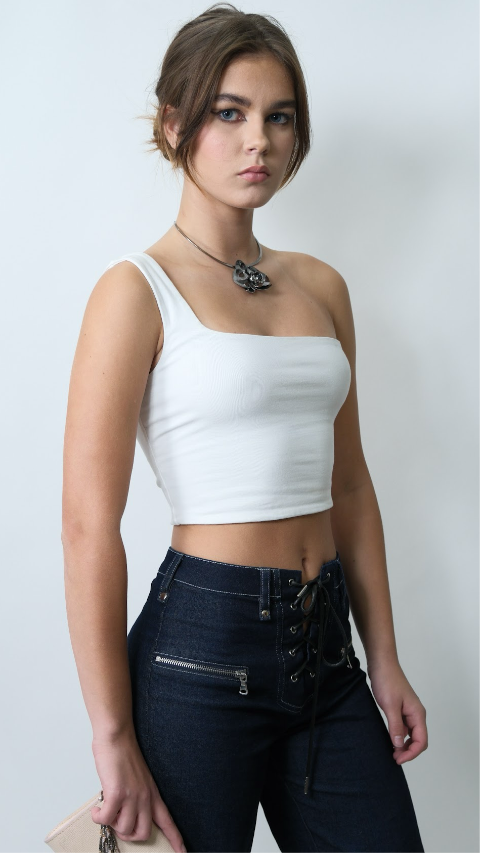 Tiger Mist One-Shoulder Top