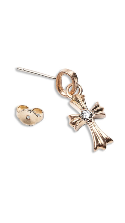CHROME HEARTS Reversible Cross Earring with Diamonds