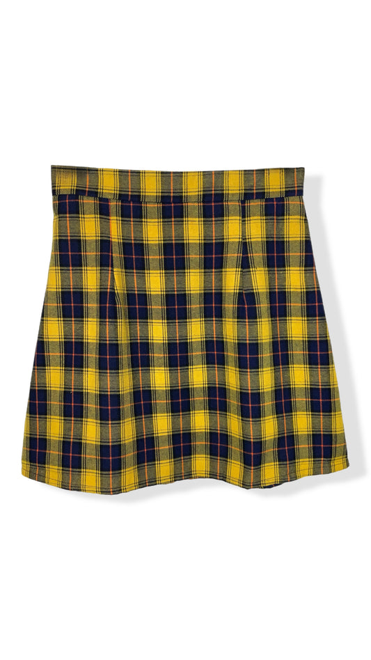 Tiger Mist “Harper Yellow Check” Skirt