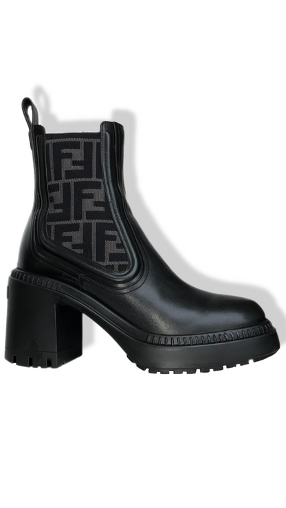 FENDI  “Black Domino” Biker Boots