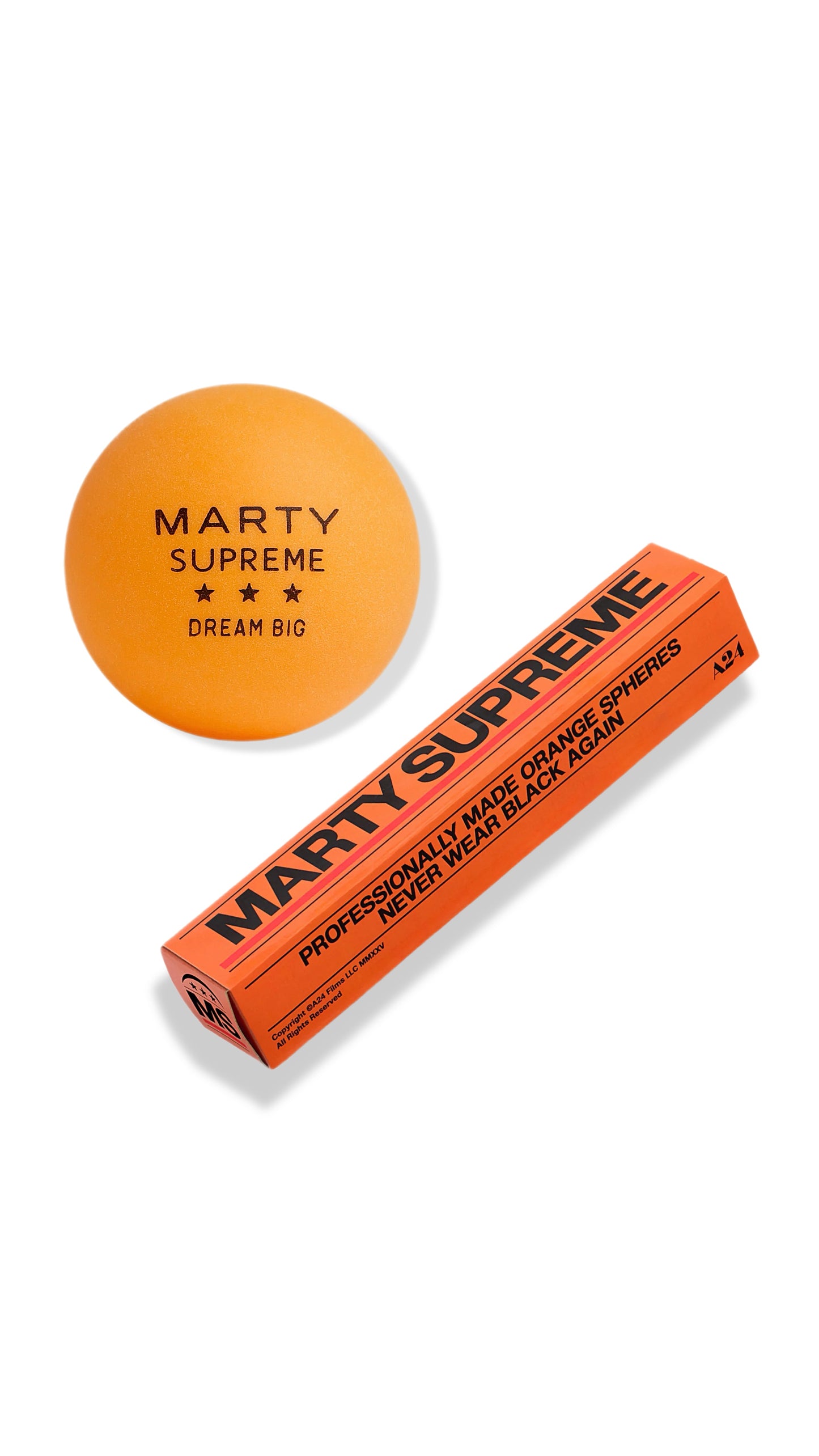 Marty Supreme Limited Edition Collectible Table Tennis Balls — Pack of 6