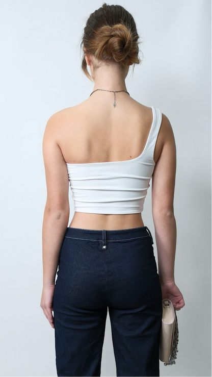 Tiger Mist One-Shoulder Top
