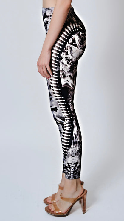 Alexander McQueen 2009 Crystal Kaleidoscope Skeleton Print Leggings