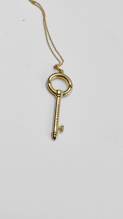 Tiffany & Co “New York” Oval Key Pendant Necklace