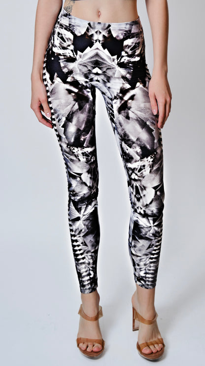 Alexander McQueen 2009 Crystal Kaleidoscope Skeleton Print Leggings