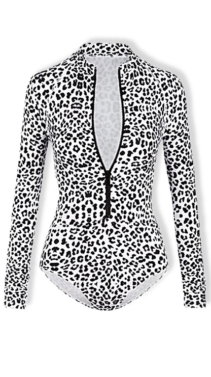 UNE PIECE " Snow Leopard"  Swimwear