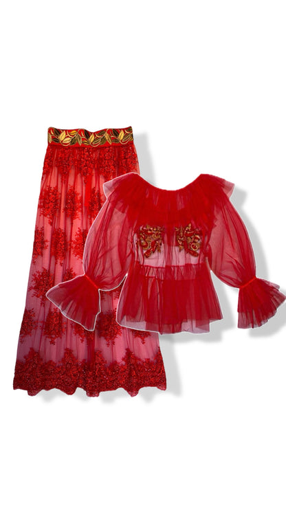 The "Red Sheer" Set