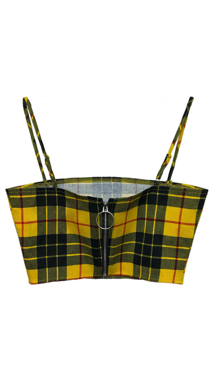 Tiger Mist " Yellow Plaid" Top