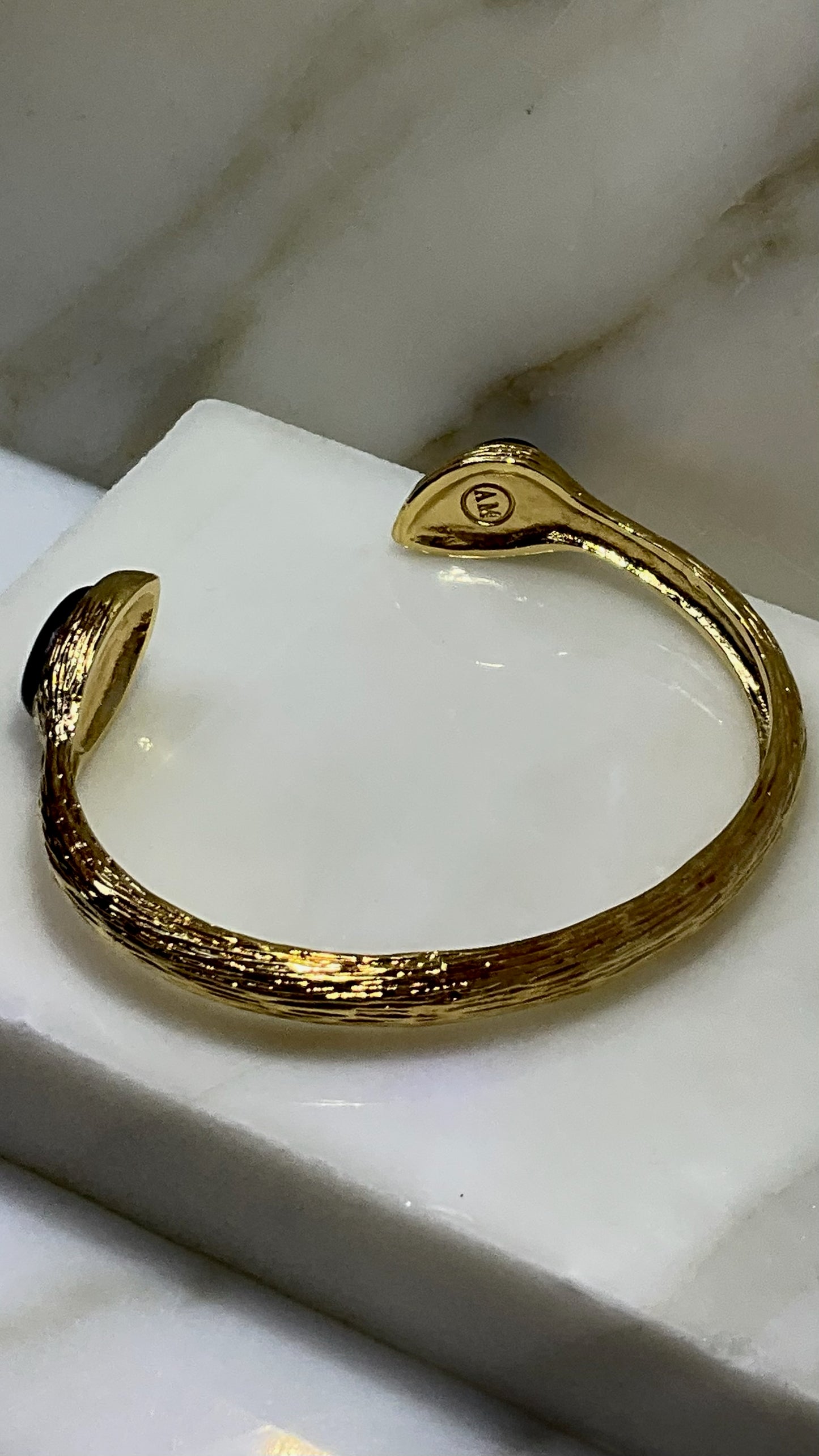 Alexis Bittar Gold-Tone Onyx Cuff Bracelet