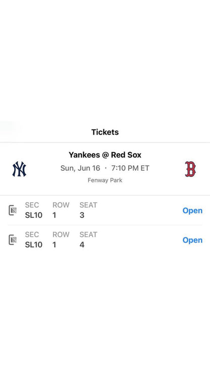 YANKEES vs RED SOX  Exclusive VIP Tickets