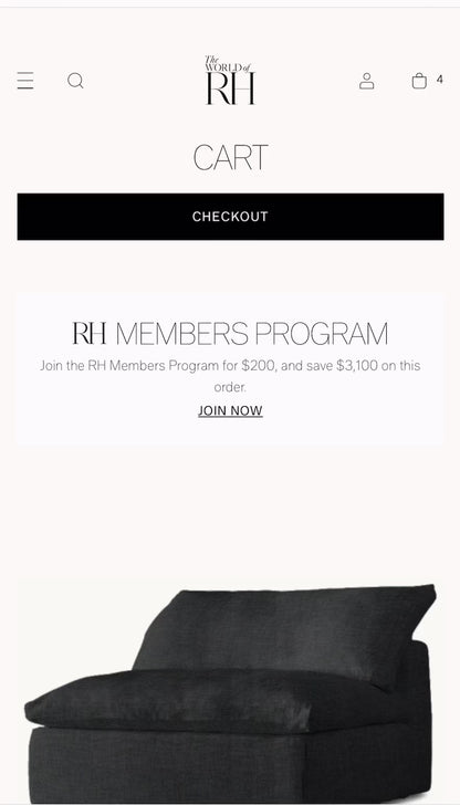 RH SOFA-CHAISE